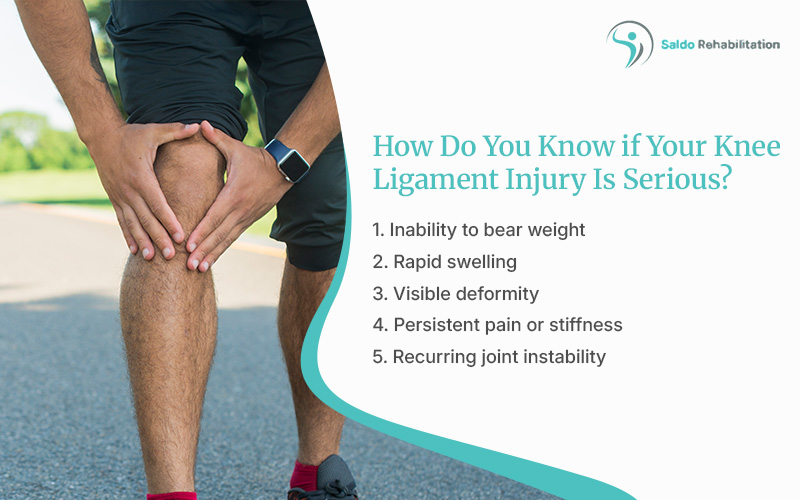 How do you know if your knee ligament injury is serious