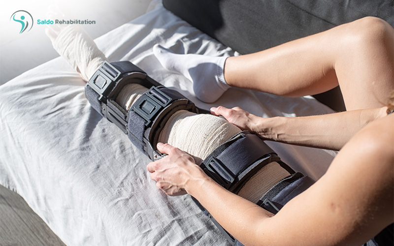 Patient showing signs of knee instability post-injury
